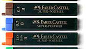 Bleistift Feinminen Faber-Castell | Super-Polymer von 4H bis 2B | 0,35 mm - 1,4 mm