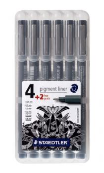 Staedtler pigment liner | Set mit 6 Finelinern