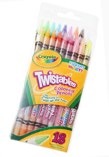  Twistables Colored Pencils,18 Assorted Colors/Pack (3